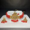 Antique Kundan Beaded Imitation Choker Set – Red & Green Variants