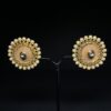 Color Meenakari Antique Pearl Studs – Available in Gold, Gold Green & Gold Sky