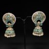Meenakari Floral Jhumka Earrings with Pearl Latkan – Available in 5 Colors