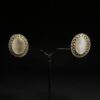 Antique Gold Oval Filigree Stud Earrings