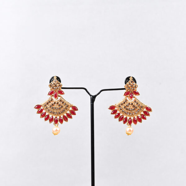 Regal Chandbali Pearl Set - Image 11