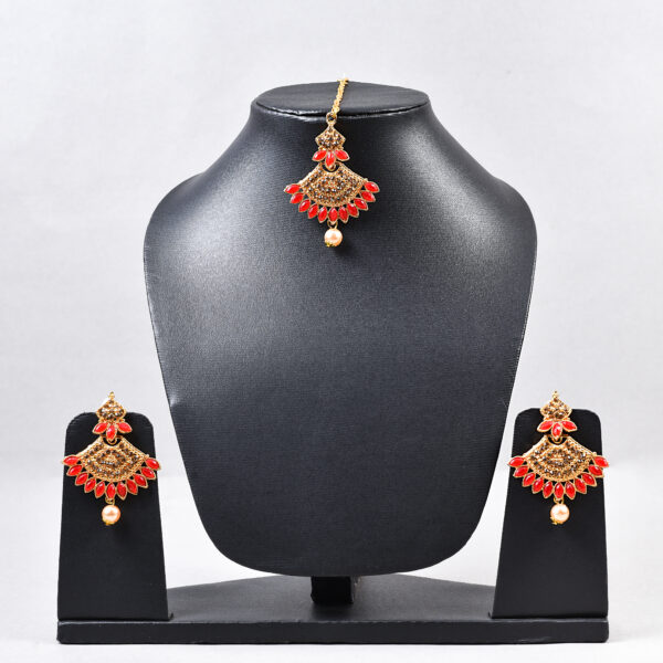 Regal Chandbali Pearl Set - Image 17