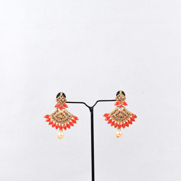 Regal Chandbali Pearl Set - Image 8