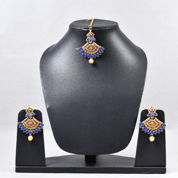 Regal Chandbali Pearl Set - Image 3