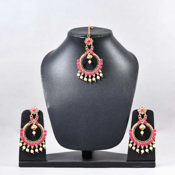 Royal Chandbali Pearl Set - Image 13