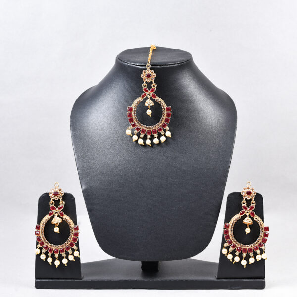 Royal Chandbali Pearl Set - Image 7