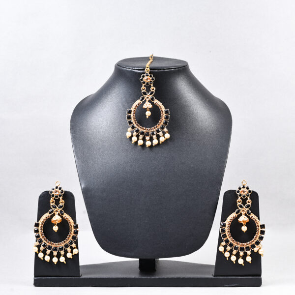 Royal Chandbali Pearl Set - Image 4
