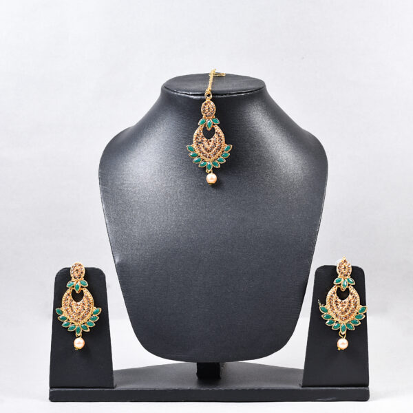 Emerald Grace Drop Set – Peacock Inspired Design - Image 16