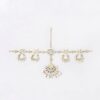 Hexa Kundan Bridal Mathapatti with Pearl Drop – Golden Finish